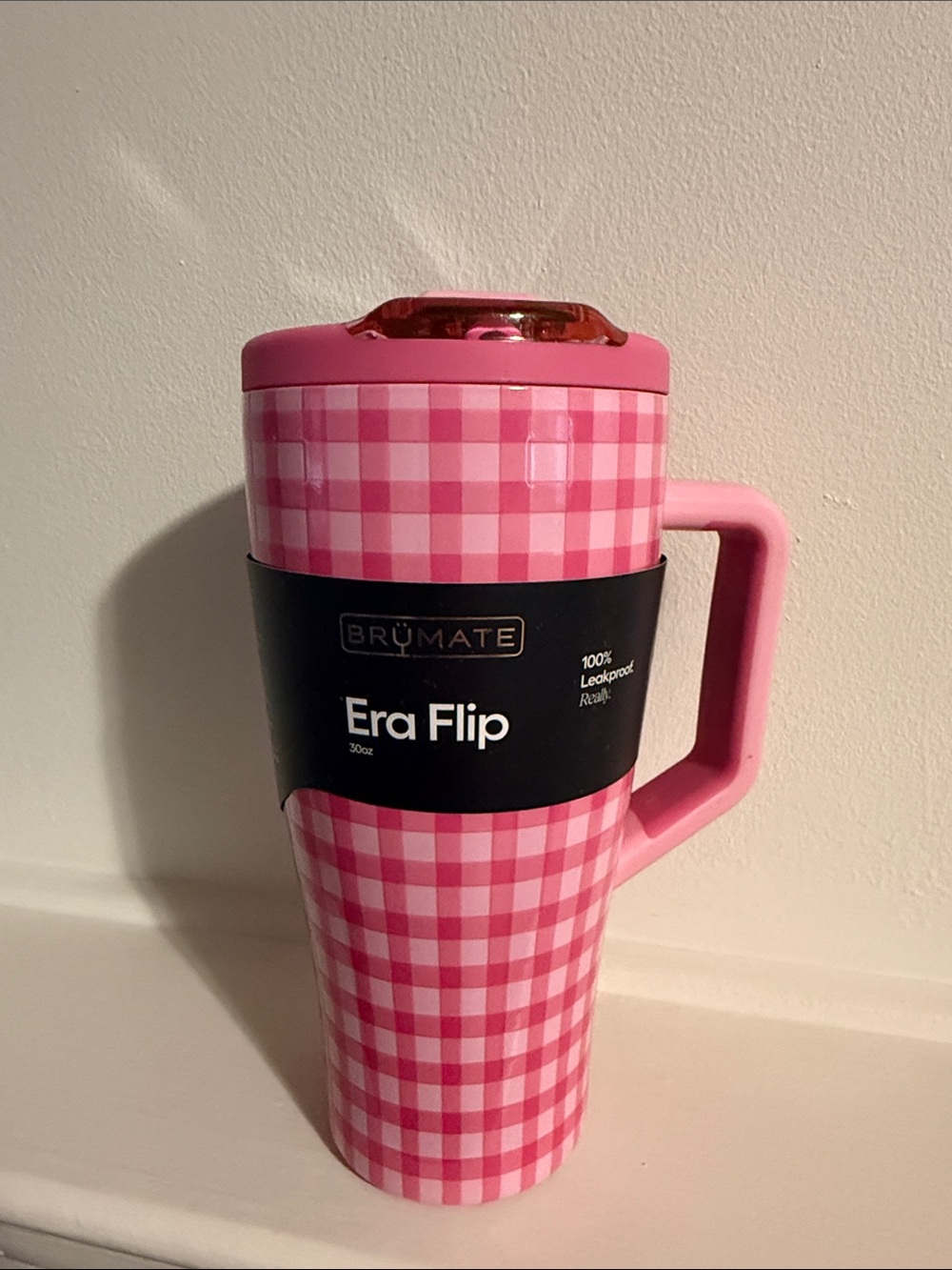 BrüMate Era Flip Tumbler - Pink Gingham Madi Nelson